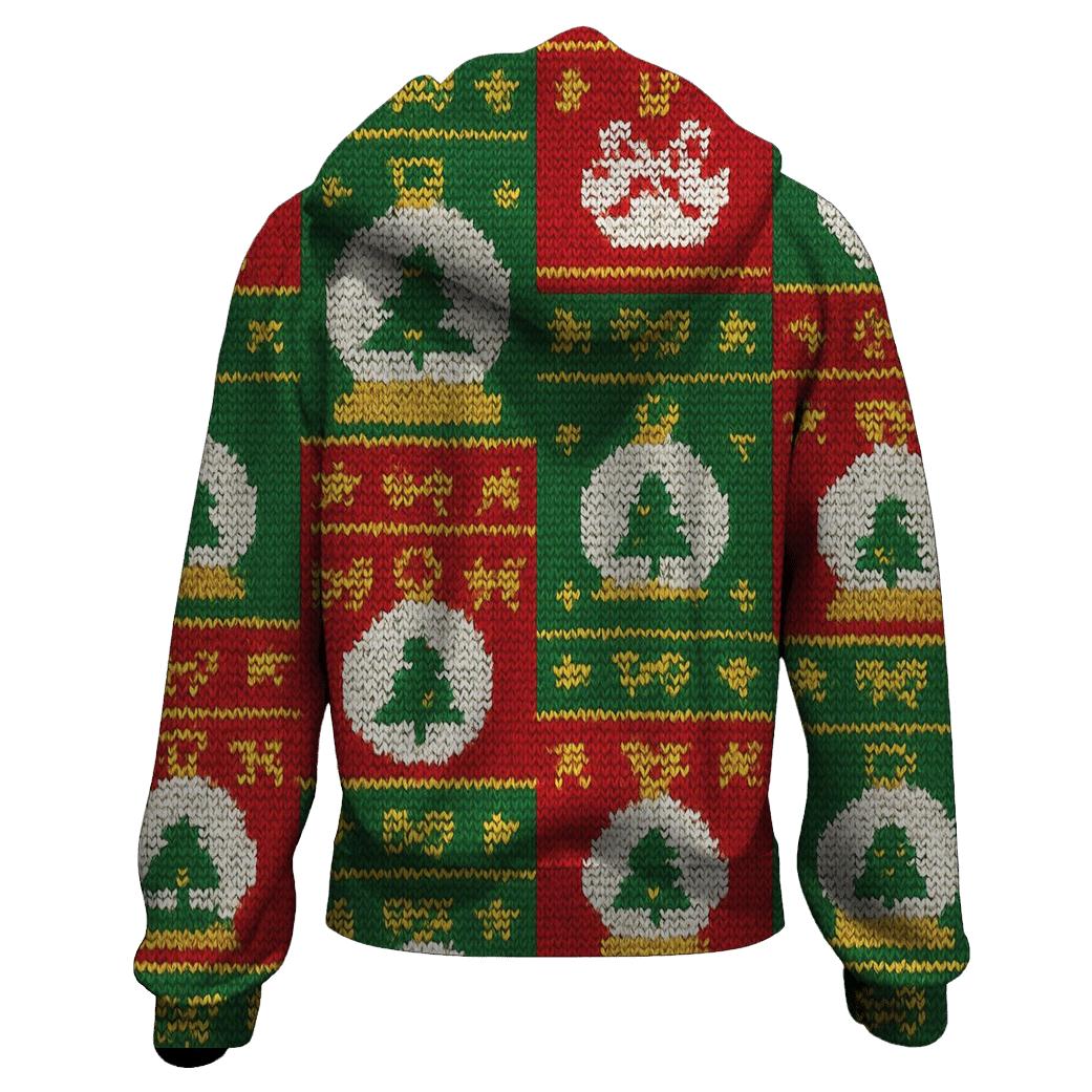 Ornament Snow Globe Patchwork Design hoodie designs