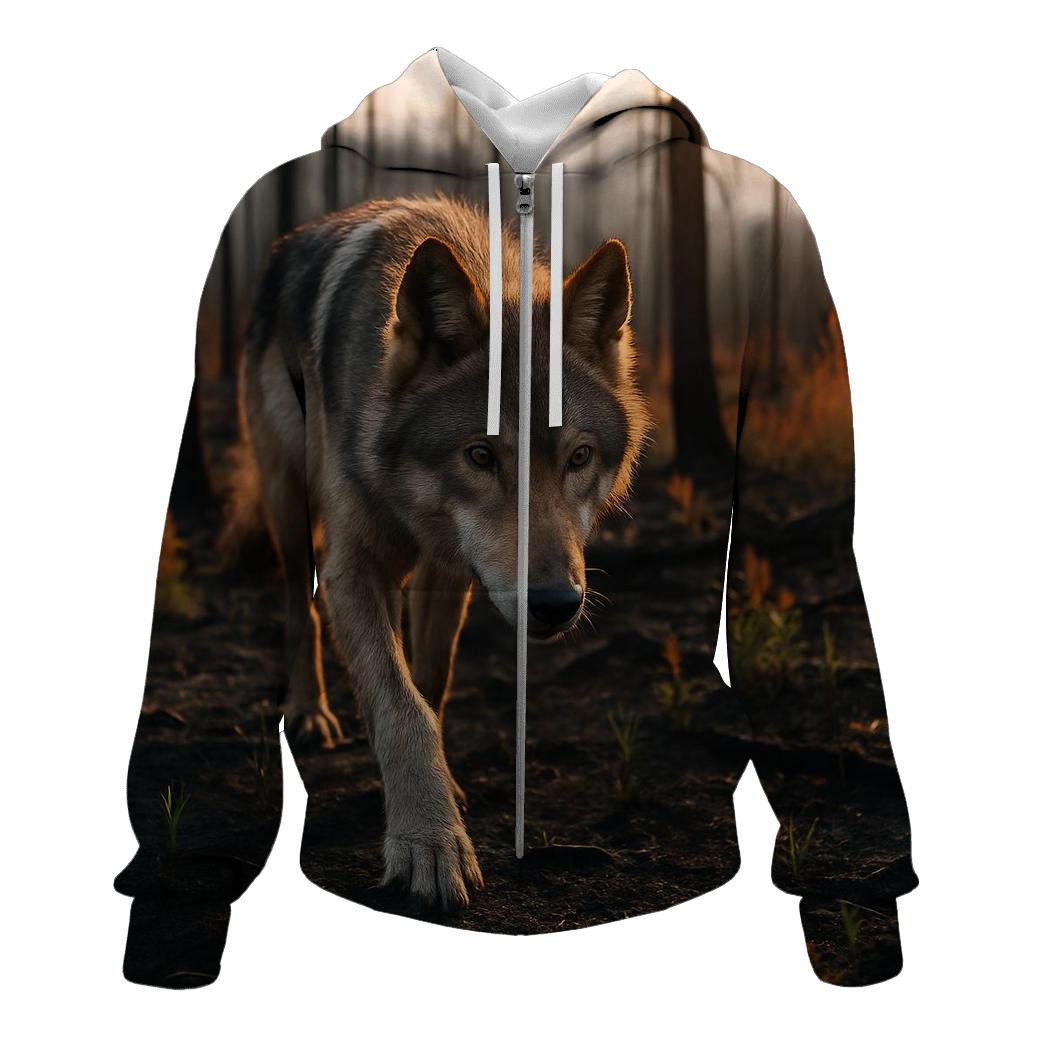 Post Wildfire Regrowth Patrol zip-up hoodies