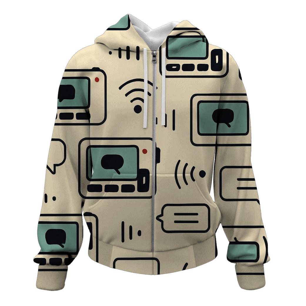 Pager Beep Icon Repeat pullover hoodies