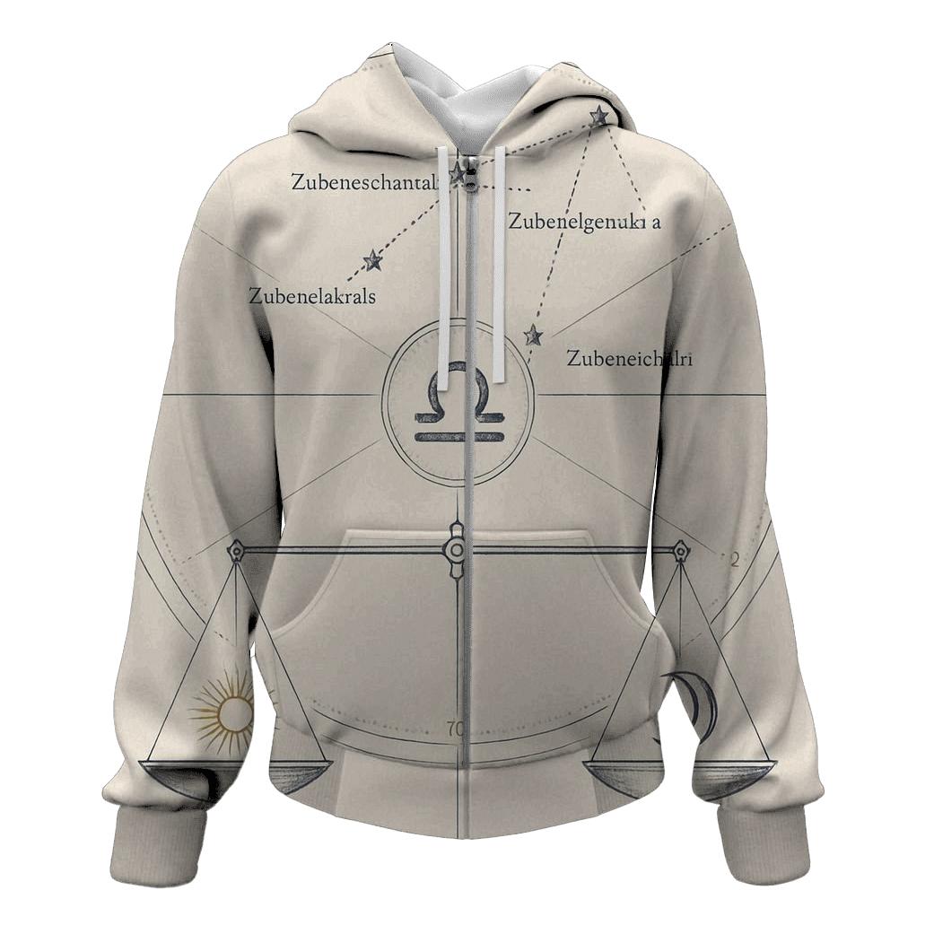 Libra Equinox Balance Diagram graphic hoodies