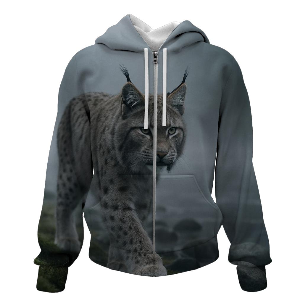 Mist River Passage Eurasian Lynx hoodie designs