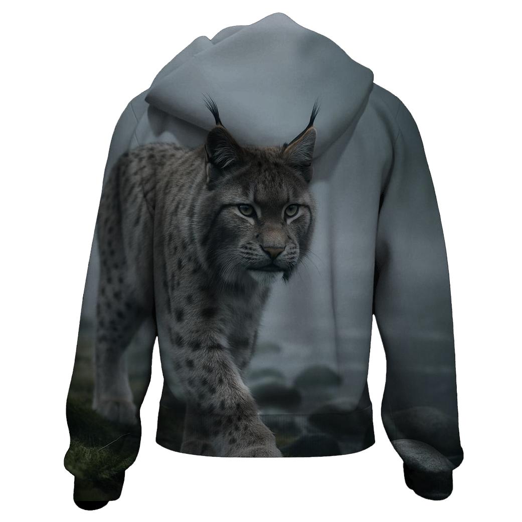 Mist River Passage Eurasian Lynx hoodie designs