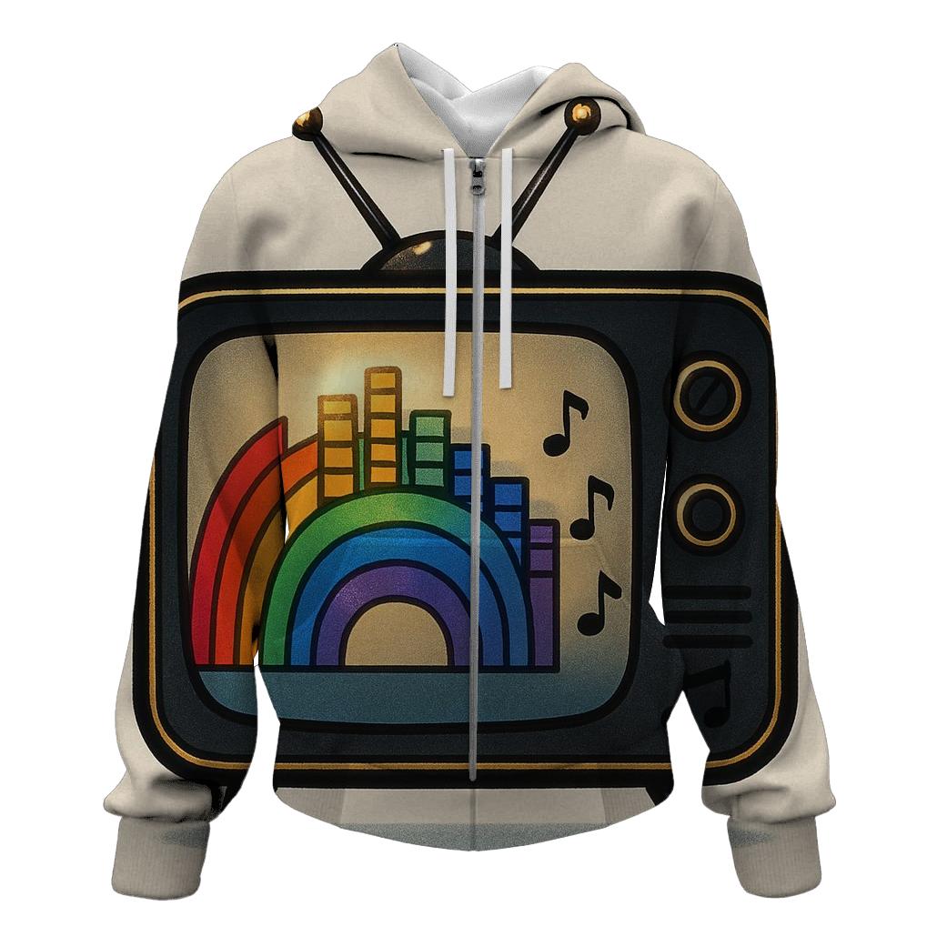 Retro TV Music Spectrum hoodie designs