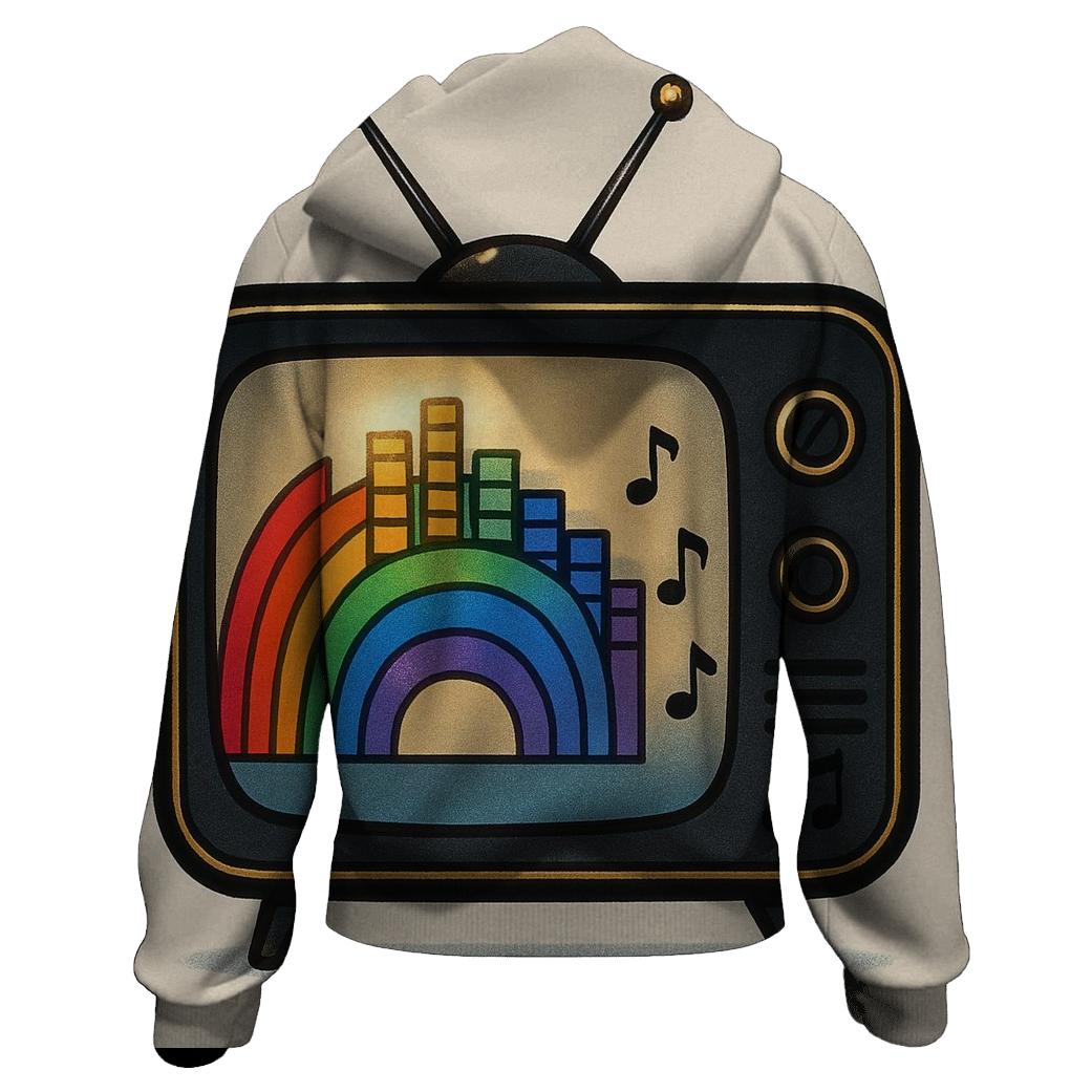 Retro TV Music Spectrum hoodie designs