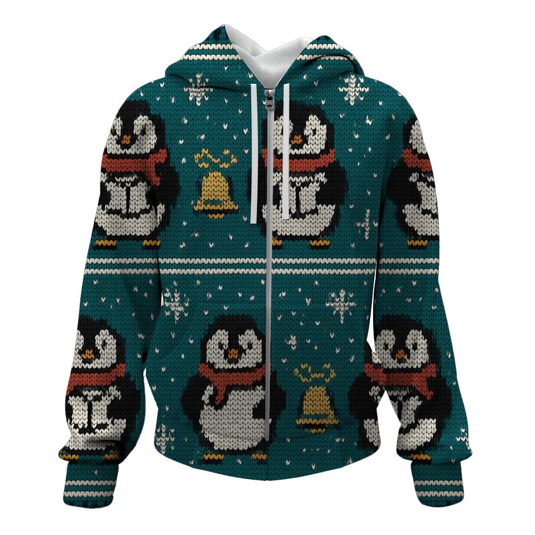 Penguin Caroler Star Map Design pullover hoodies