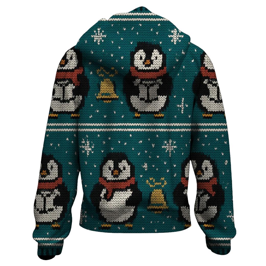 Penguin Caroler Star Map Design pullover hoodies