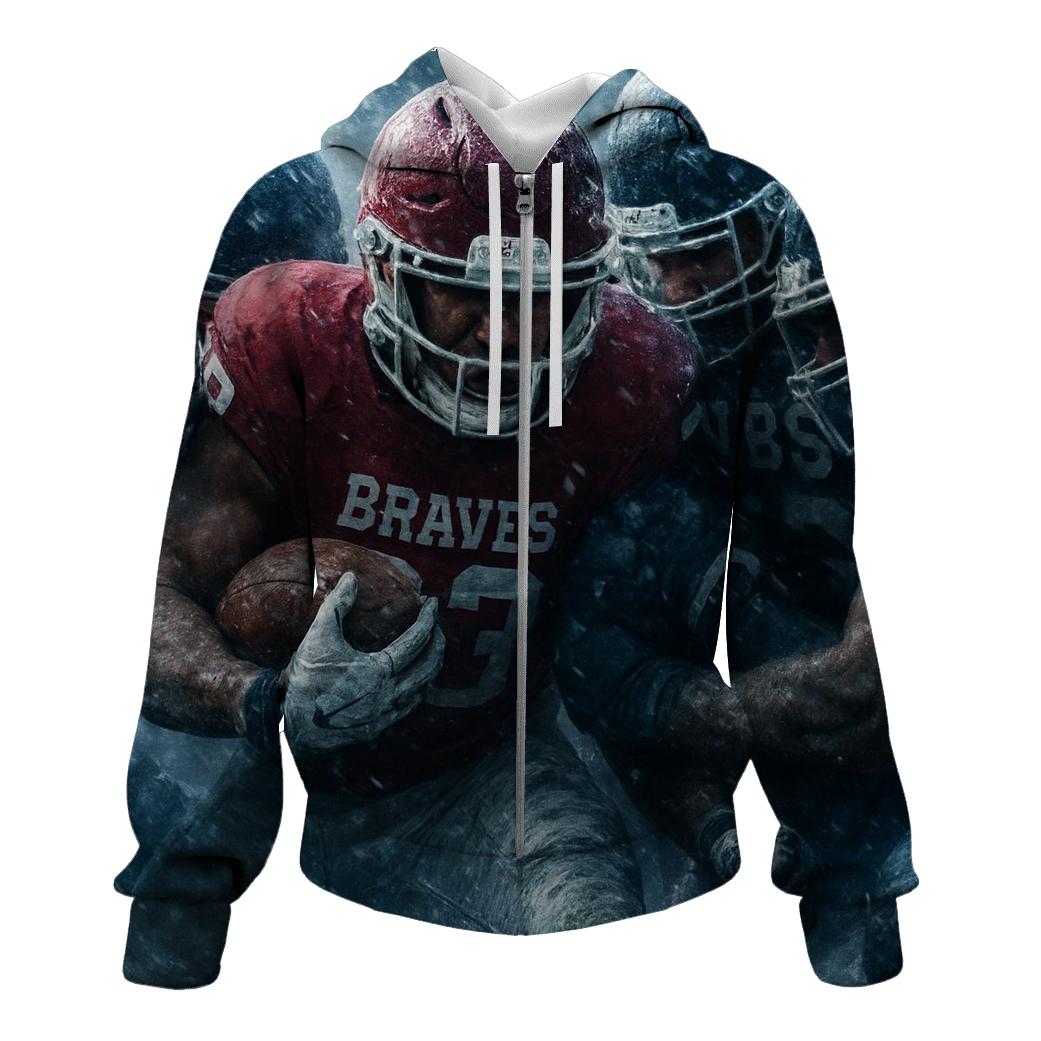 Frozen Wind Tunnel Goal Line Stand embroidered hoodies
