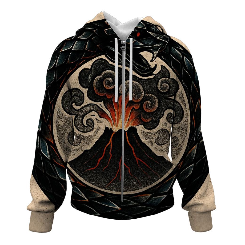Volcanic Glass Ouroboros Crown custom hoodies