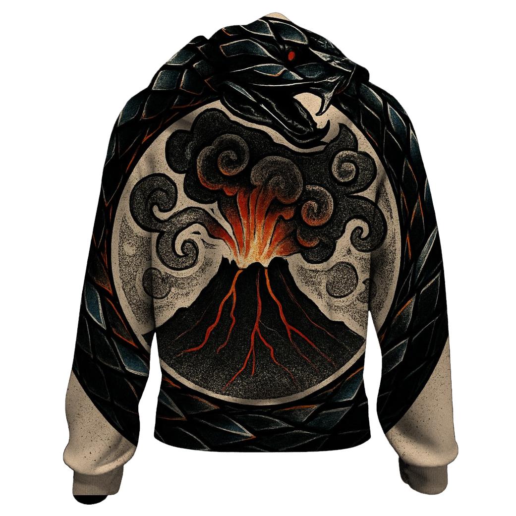 Volcanic Glass Ouroboros Crown custom hoodies
