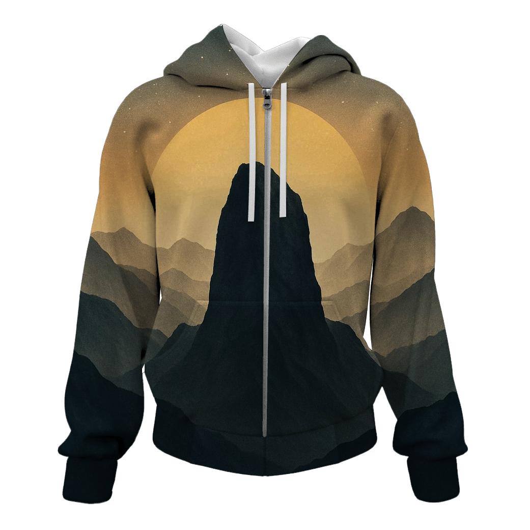 Mountain Monolith Double Exposure hoodies fashion