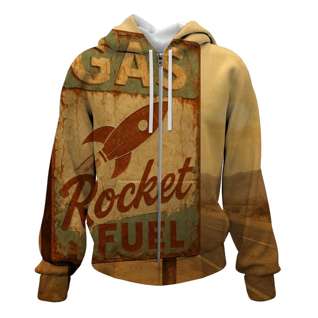 Dusty Desert Gas Station Cosmic Sign pullover hoodies