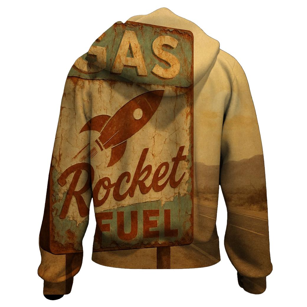 Dusty Desert Gas Station Cosmic Sign pullover hoodies