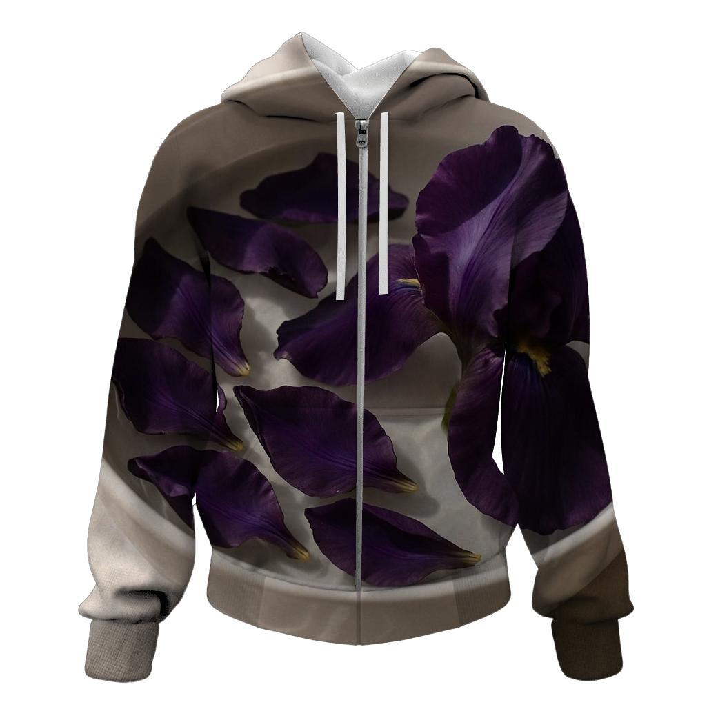 Iris Petals Floating In A Ceramic Rinse Bowl hoodie styles