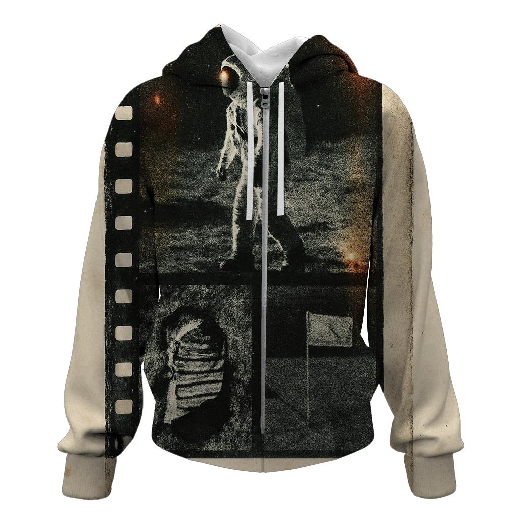 Vintage Film Strip Moon Landing Collage hoodie styles