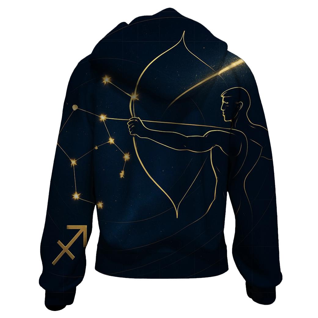 Sagittarius Archer Galactic Trajectory Map hoodie styles