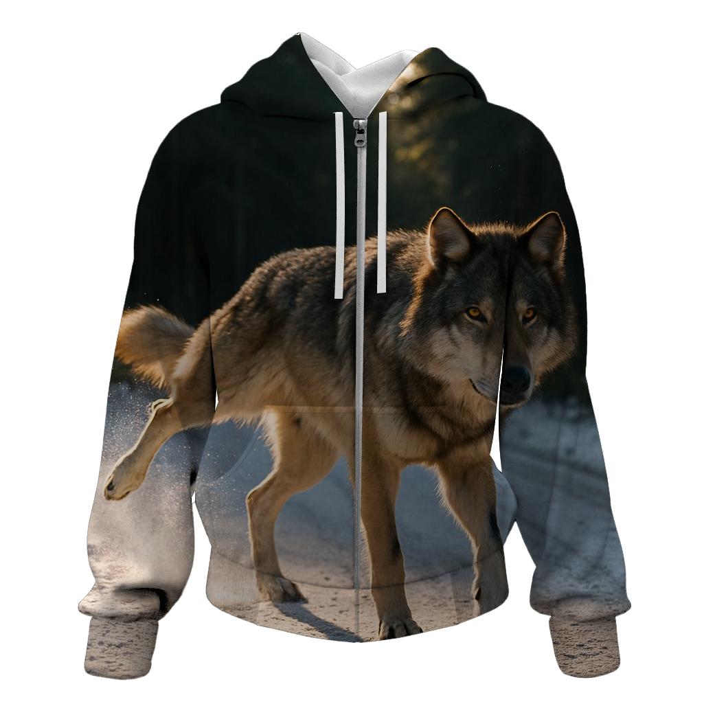 Forest Road Scent Marking With Snow Dust hoodie trends
