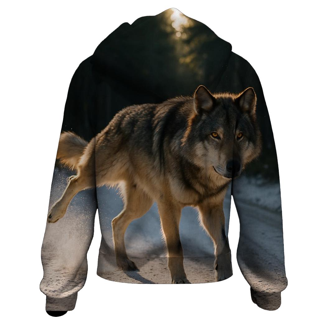 Forest Road Scent Marking With Snow Dust hoodie trends