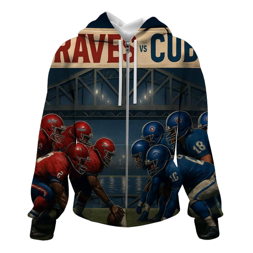 Riverfront Bridge Battle Formation embroidered hoodies