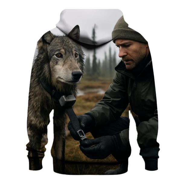 Radiocollar Field Check In Boreal Muskeg premium hoodies