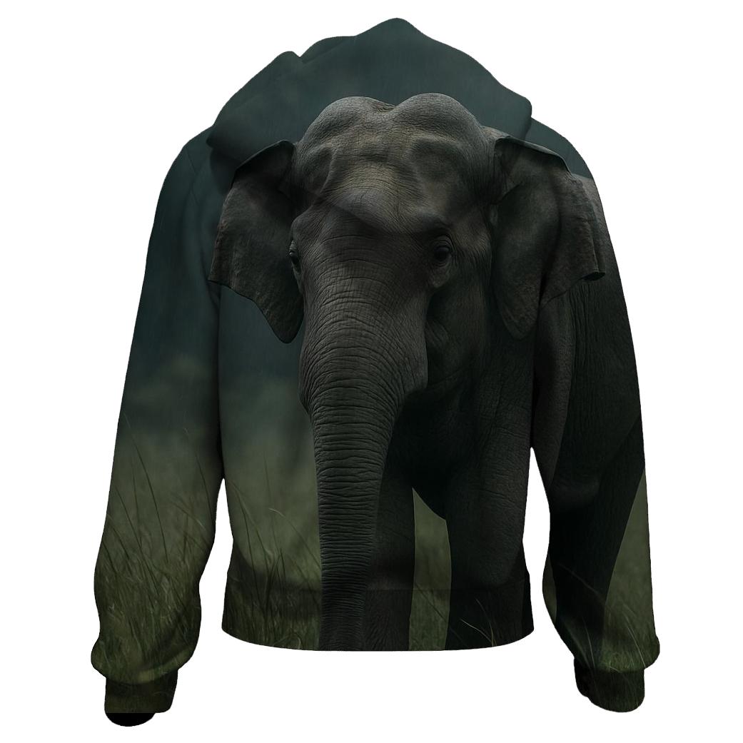 Monsoon Pause Indian Elephant graphic hoodies