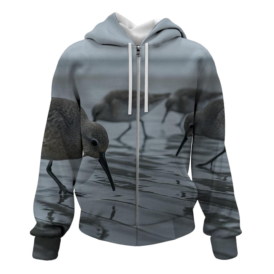Sandflat Forage Red Knot Flock premium hoodies