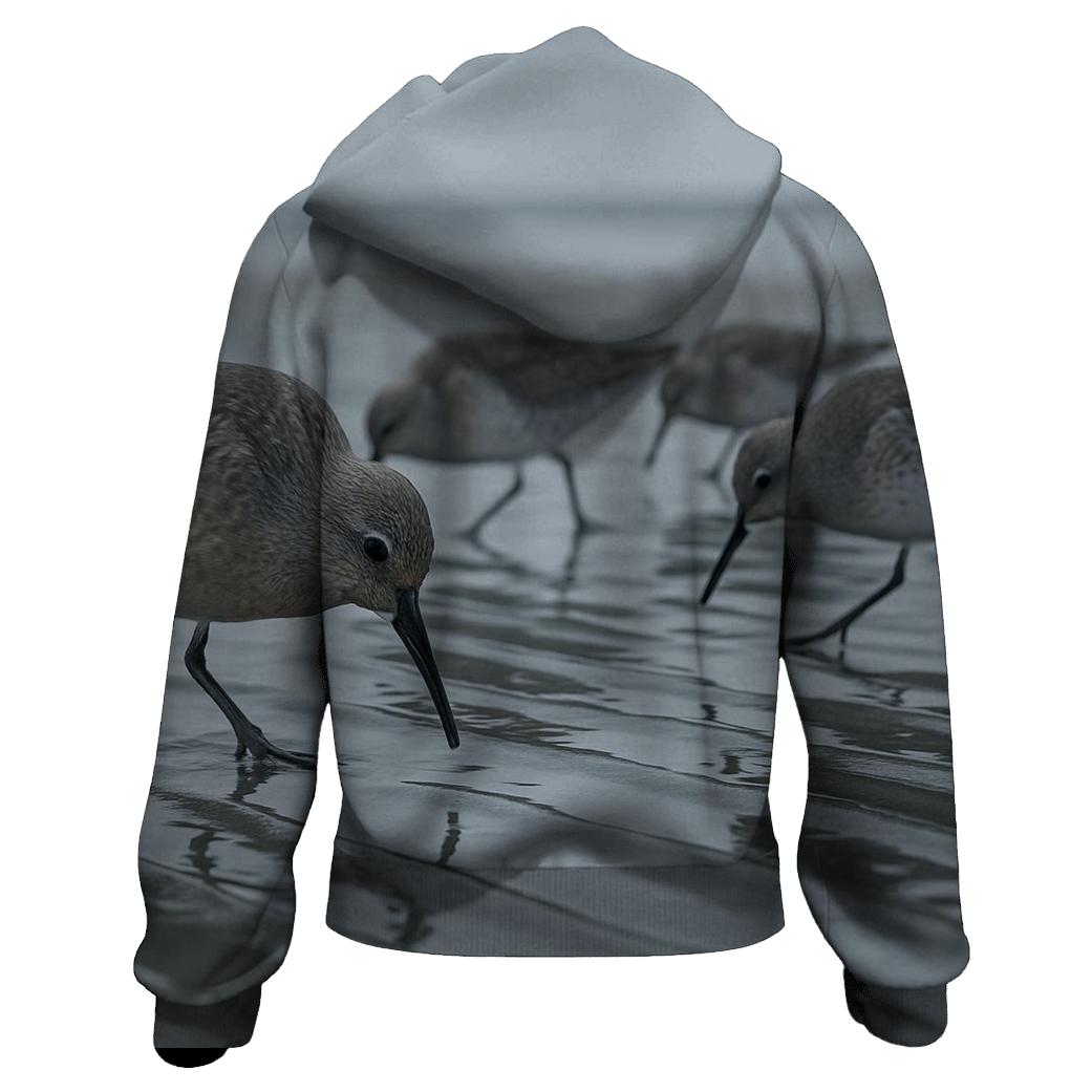 Sandflat Forage Red Knot Flock premium hoodies