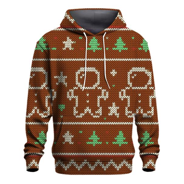 Gingerbread Astronaut Cookie Grid Design custom hoodies
