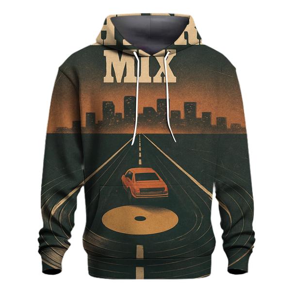 Distressed Vinyl Record Night Drive hoodie trends