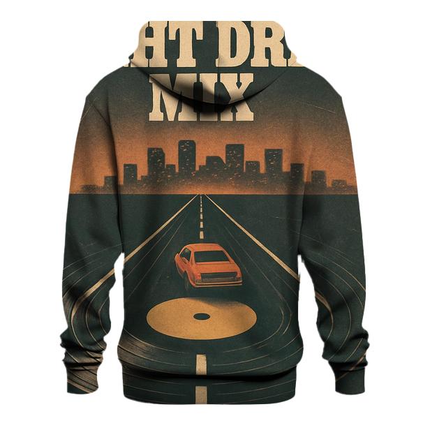 Distressed Vinyl Record Night Drive hoodie trends