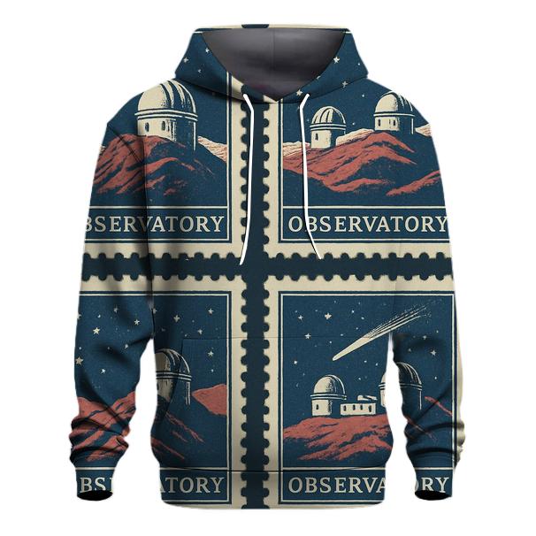Retro Observatory Travel Stamp Set graphic hoodies