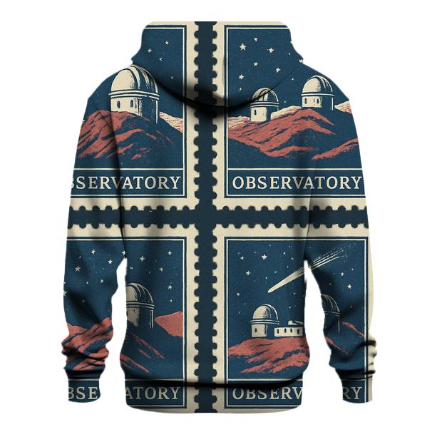 Retro Observatory Travel Stamp Set graphic hoodies