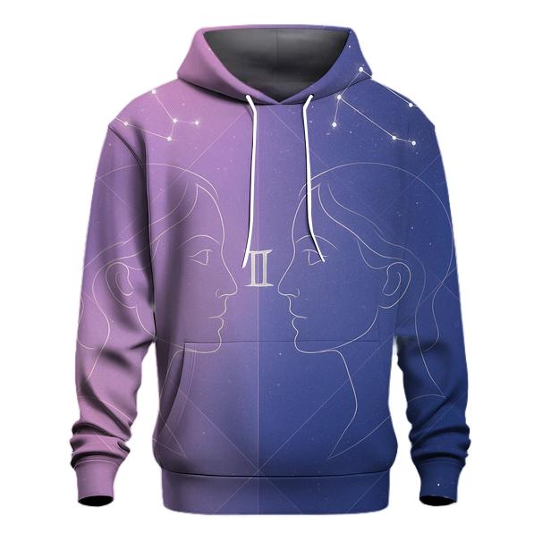 Gemini Twins Mirror Constellation Portrait hoodie trends