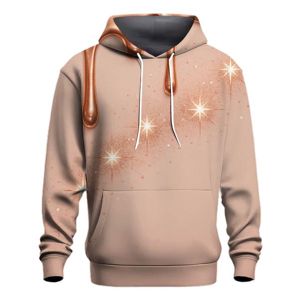 Rose Gold Meteor Drips embroidered hoodies