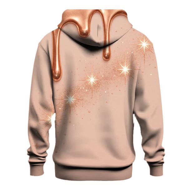 Rose Gold Meteor Drips embroidered hoodies