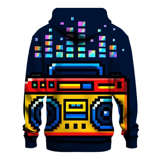 Pixel Arcade Boombox lightweight hoodies