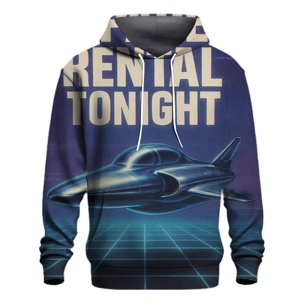 Faded 1980s Video Rental Sci Fi Poster embroidered hoodies