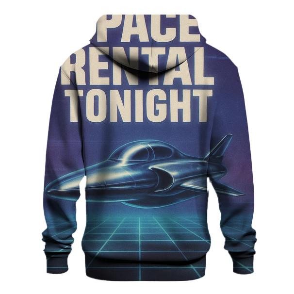 Faded 1980s Video Rental Sci Fi Poster embroidered hoodies
