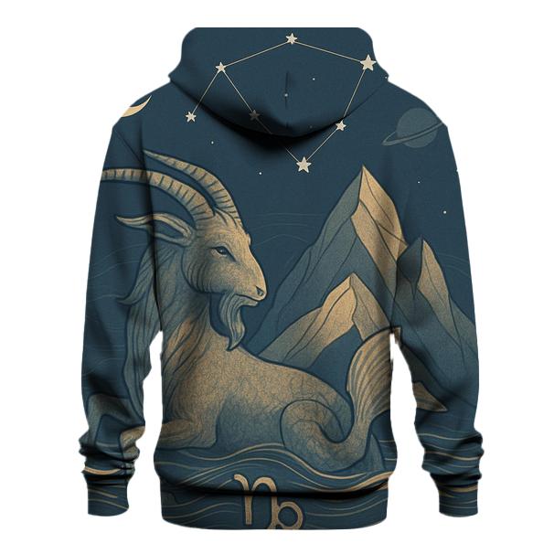 Capricorn Sea Goat Mountain Chart graphic hoodies