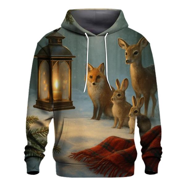 Forest Lantern And Woodland Carolers premium hoodies