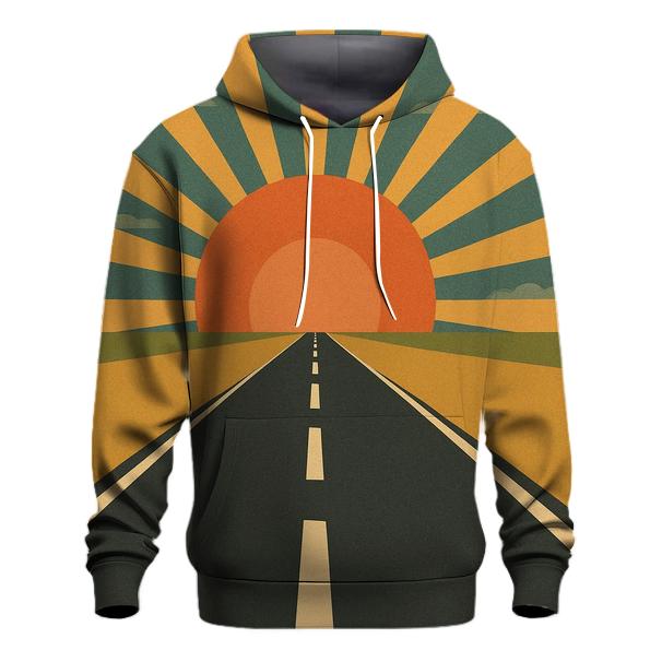 Sunburst Road Trip Horizon embroidered hoodies