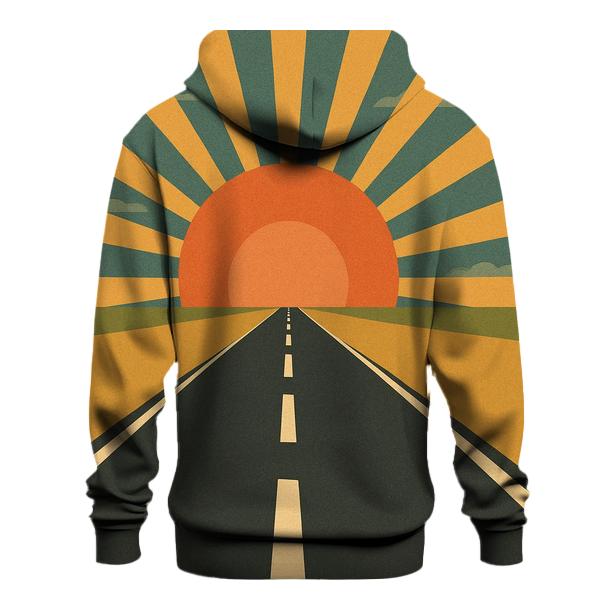 Sunburst Road Trip Horizon embroidered hoodies