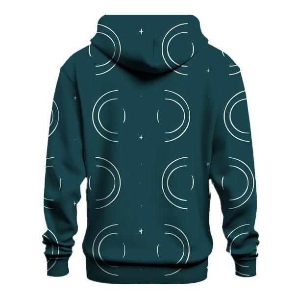 Gravitational Lens Arc Coordinate Field zip-up hoodies