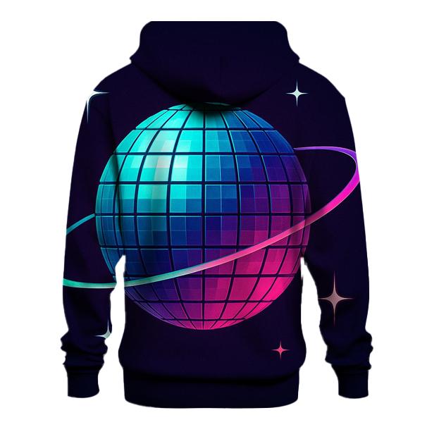 Disco Ball Orbit Grid designer hoodies