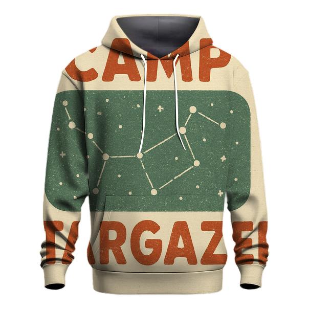 Retro Summer Camp Star Map Banner zip-up hoodies
