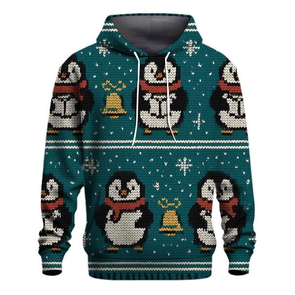 Penguin Caroler Star Map Design hoodie designs