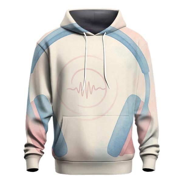 Watercolor Headphone Halo zip-up hoodies