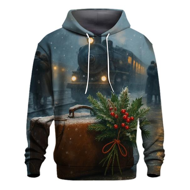 Train Station Homecoming Snowfall lightweight hoodies