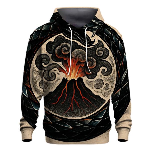 Volcanic Glass Ouroboros Crown zip-up hoodies