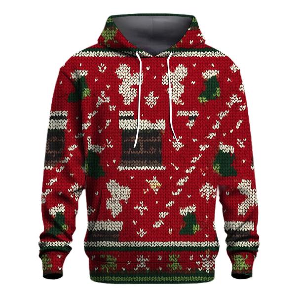 Candy Cane Chimney Ladder Design embroidered hoodies