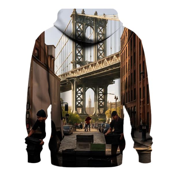 Morning Market Unloading Under The Manhattan Bridge In DUMBO designer hoodies